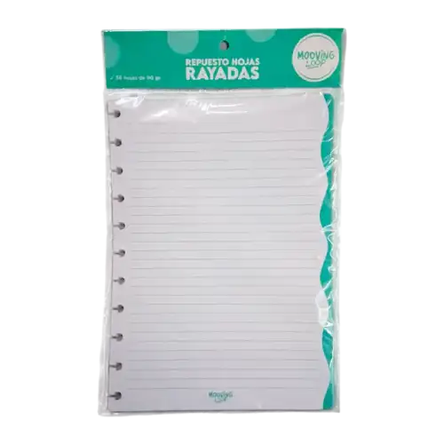 REPUESTO CUADERNO INTELIGENTE MOOVING 30HJS RAYADO