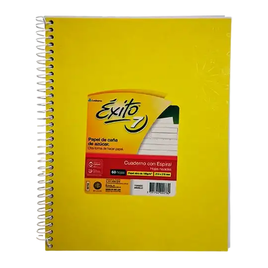CUADERNO E7 ESP FORRADO AMARILLO 60H RAY EXITO