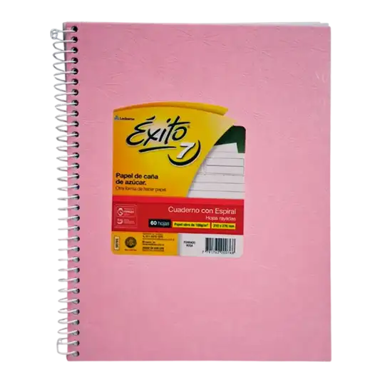 CUADERNO E7 ESP FORRADO ROSA 60H RAY EXITO