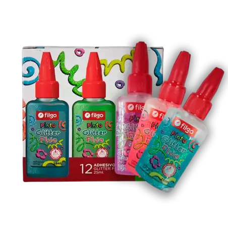 ADHESIVO GLITTER FILGO 25ML FLUO SURTIDO