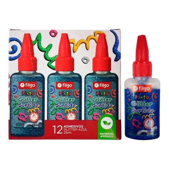 ADHESIVO GLITTER FILGO 25ML AZUL