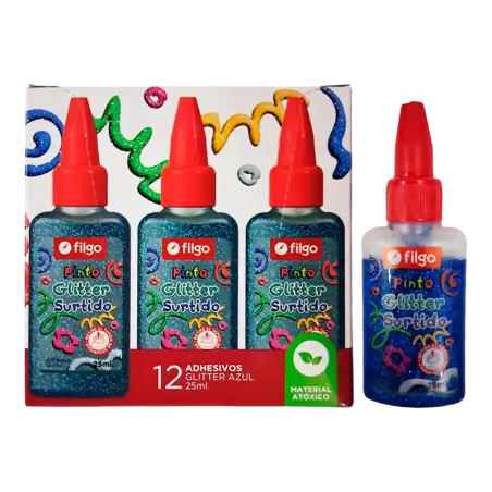 ADHESIVO GLITTER FILGO 25ML AZUL