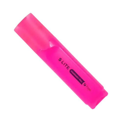 RESALTADOR CHATO SLITE ROSA FLUO X12 FILGO