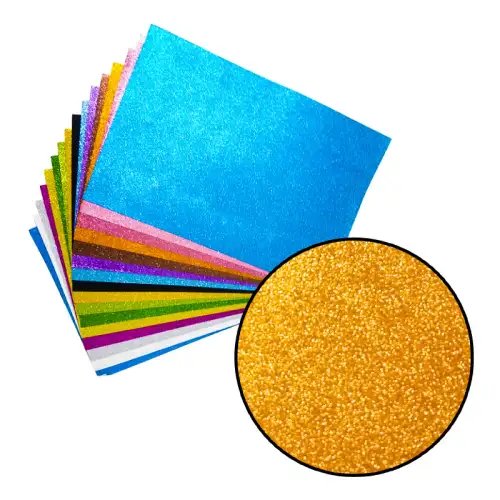 GOMA EVA GLITTER REXON 40X60 NARANJA X1