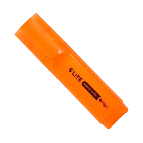 RESALTADOR CHATO SLITE NARANJA FLUO X12 FILGO