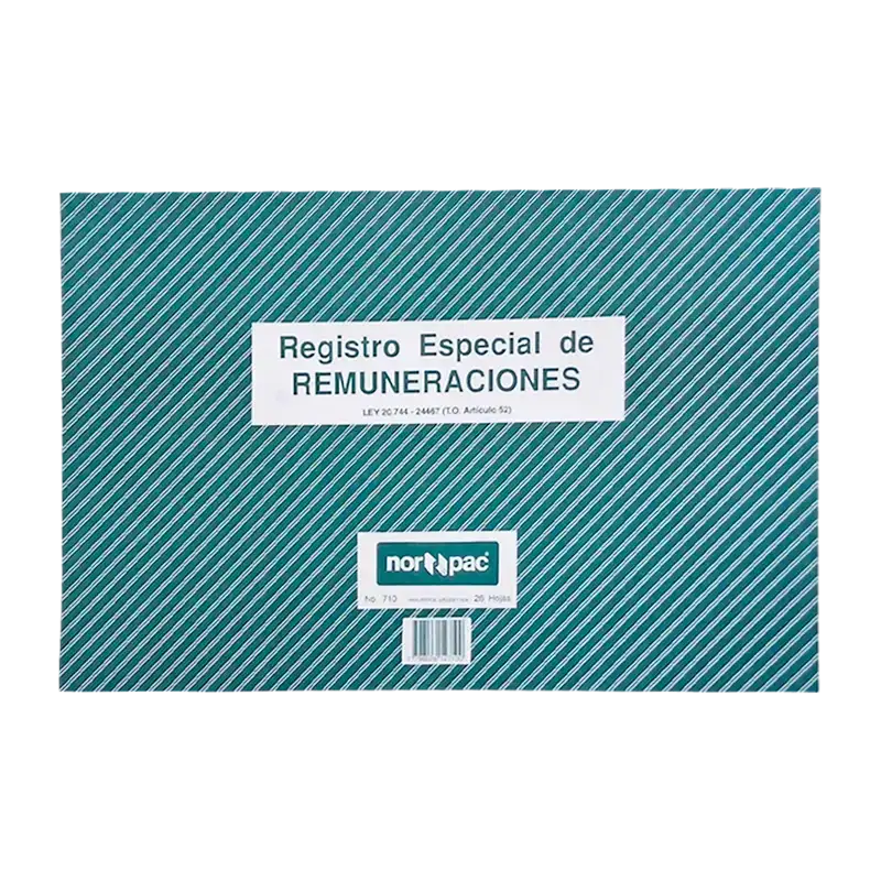 LIBRO REGISTRO SUELDOS 52 F 710 NORPAC
