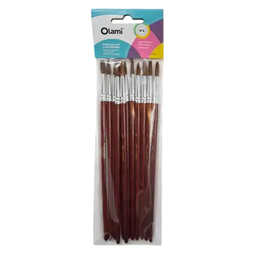 PINCEL REDONDO PONY N6 OLAMI X12