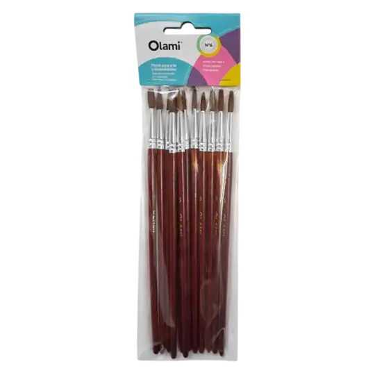 PINCEL REDONDO PONY N6 OLAMI X12
