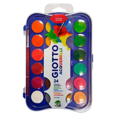 ACUARELAS GIOTTO 24 COLORES C/PINCEL