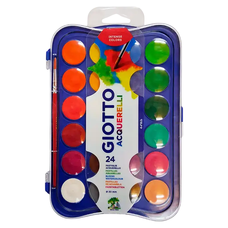 ACUARELAS GIOTTO 24 COLORES C/PINCEL