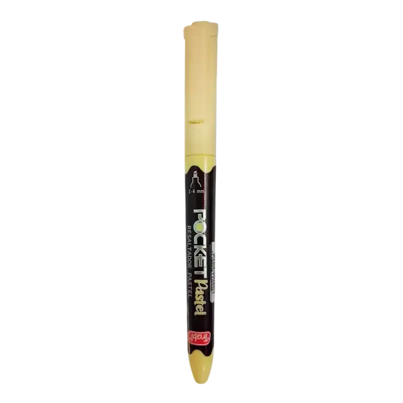 RESALTADOR POCKET TRABI PASTEL X1 AMARILLO