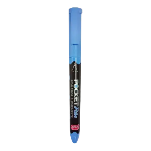 RESALTADOR POCKET TRABI X1 CELESTE FLUO