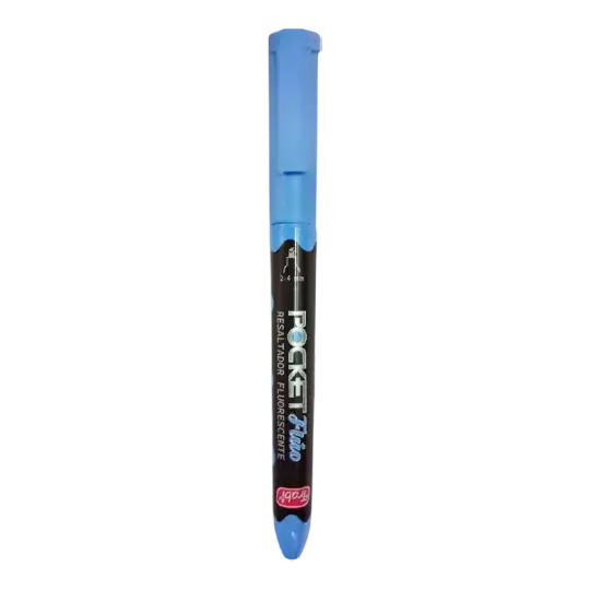 RESALTADOR POCKET TRABI X1 CELESTE FLUO