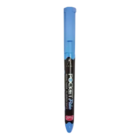 RESALTADOR POCKET TRABI X1 CELESTE FLUO