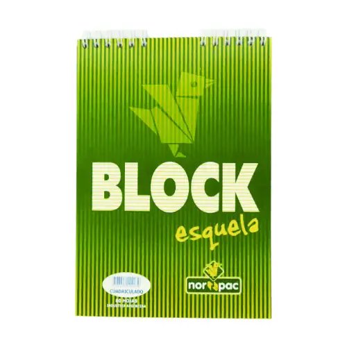 BLOCK NORPAC ESQUELA  80HJS CUADRICULADO ESPIRAL
