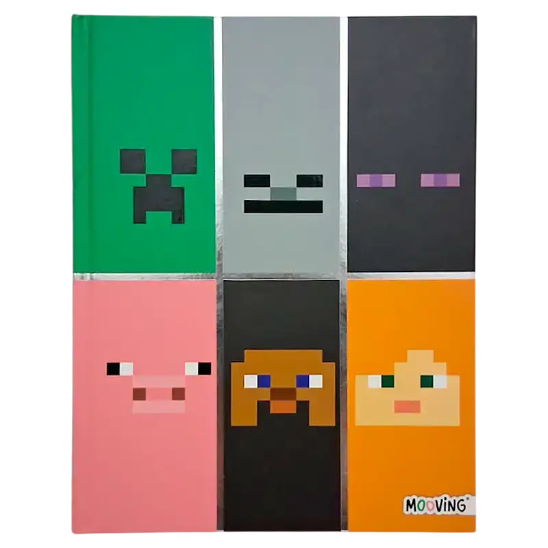 CUADERNO MOOVING 16X21 48HJS RAY T/DURA MINECRAFT