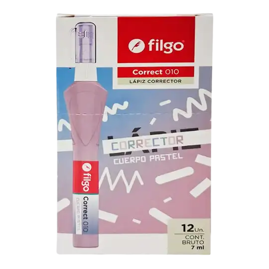 LAPIZ CORRECTOR LIQUIDO 010 PASTEL X12U FILGO