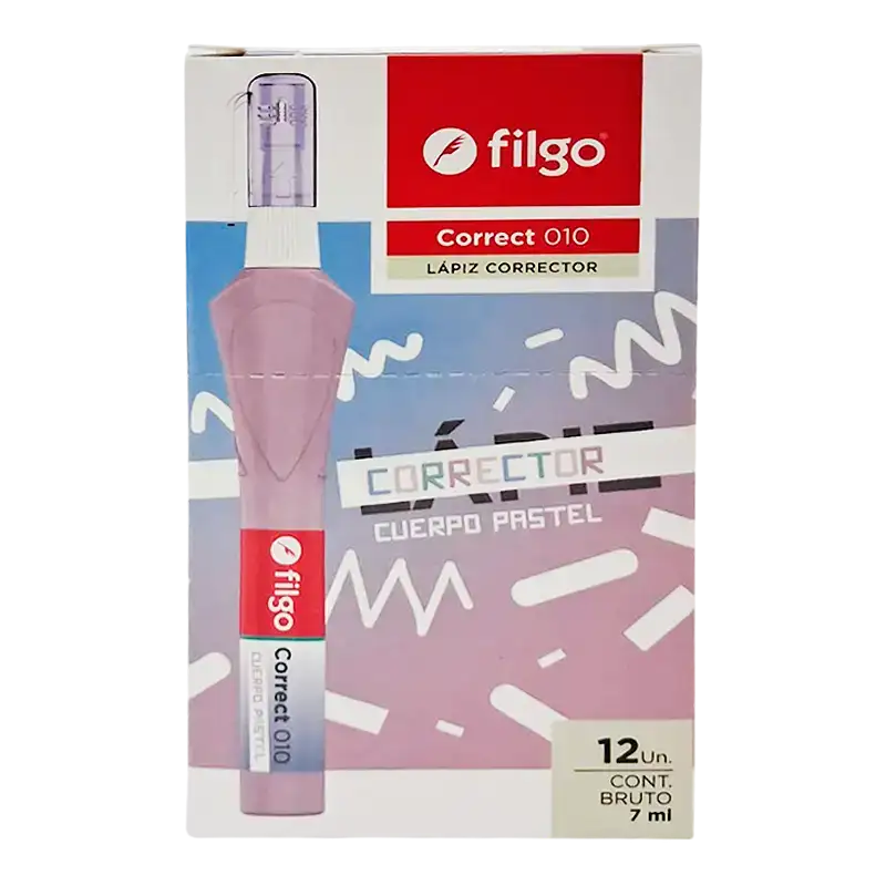 LAPIZ CORRECTOR LIQUIDO 010 PASTEL X12U FILGO
