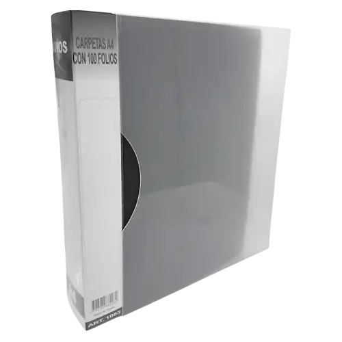 CARPETA A4 CON 100 FOLIOS NEGRO AVIOS