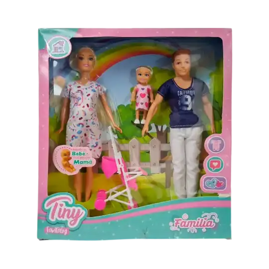 MUNIECA TINY EMBARAZADA Y SU FAMILIA