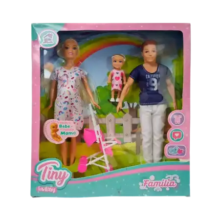 MUNIECA TINY EMBARAZADA Y SU FAMILIA