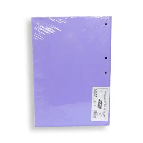 SEPARADOR DE CARTULINA A4 LILA MIL28