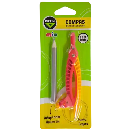 COMPAS 118MM ESCOLAR CON LAPIZ PIZZINI