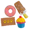 CHIFLE SET X4 COMIDA DULCE