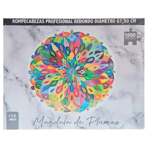 PUZZLE CIRCULAR X1000 MANDALA DE PLUMAS