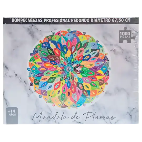 PUZZLE CIRCULAR X1000 MANDALA DE PLUMAS