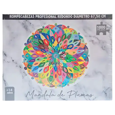 PUZZLE CIRCULAR X1000 MANDALA DE PLUMAS