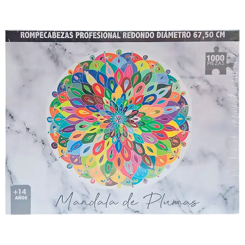 PUZZLE CIRCULAR X1000 MANDALA DE PLUMAS