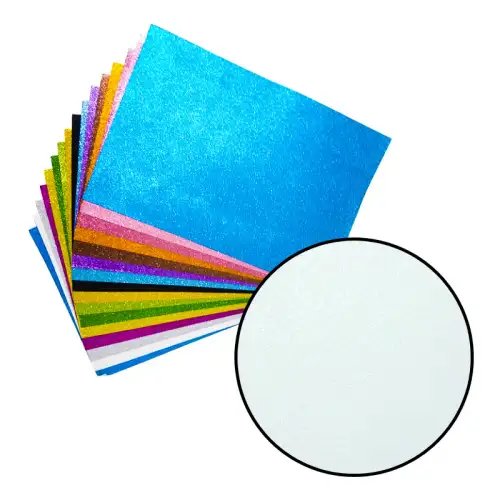 GOMA EVA GLITTER REXON 40X60 BLANCO X1