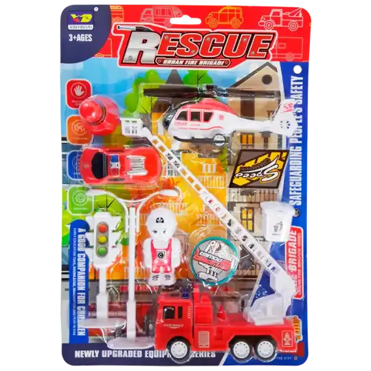 JUEGO DE BOMBEROS EN BLISTER