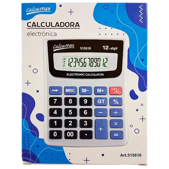 CALCULADORA 12 DIGITOS CON PILA
