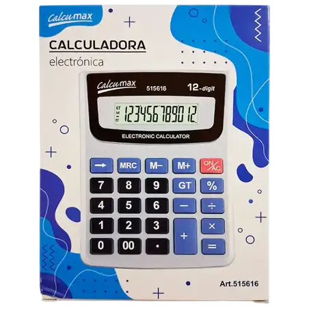 CALCULADORA 12 DIGITOS CON PILA