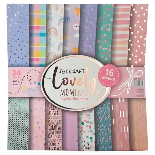 PAPEL PARA SCRAP 30X30CM 24HJS LOVELY