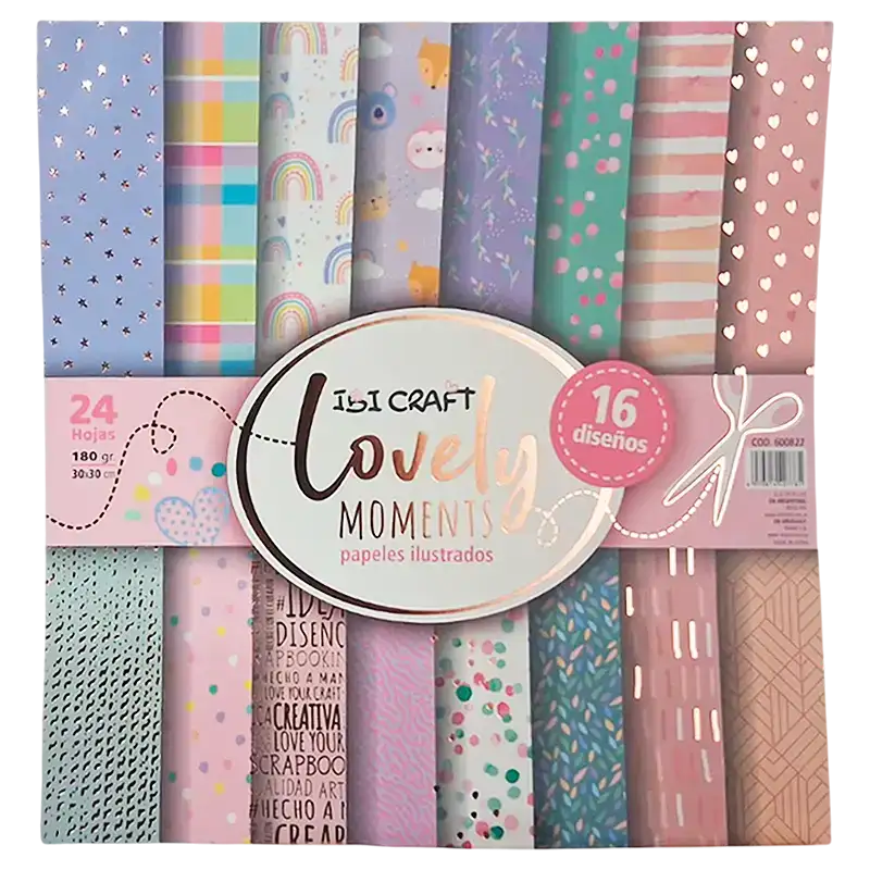 PAPEL PARA SCRAP 30X30CM 24HJS LOVELY