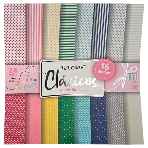 PAPEL PARA SCRAP 30X30CM 24HJS CLASICOS
