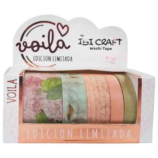 WASHI TAPE X5 ROLLOS DE 4MTS BUTTERFLIES
