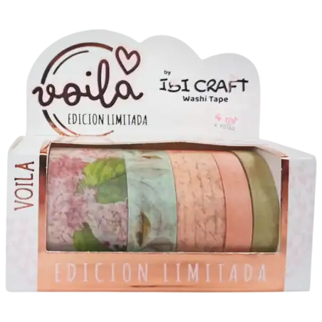 WASHI TAPE X5 ROLLOS DE 4MTS BUTTERFLIES