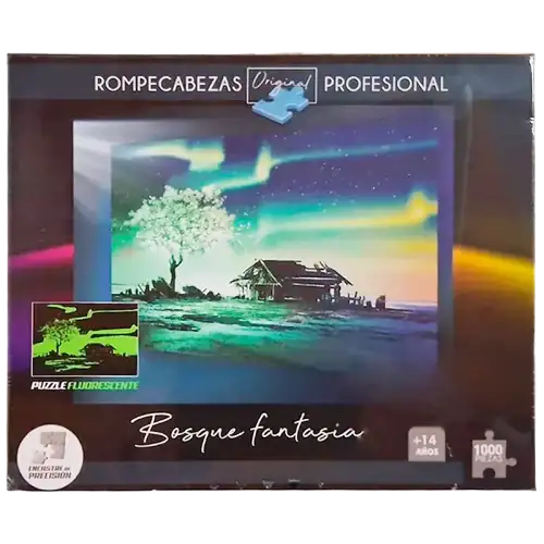 PUZZLE FLUORESCENTES X1000 BOSQUE FANTASIA