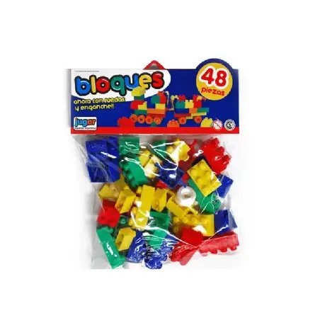 BLOQUES X48 PIEZAS BOLSA JUGAR
