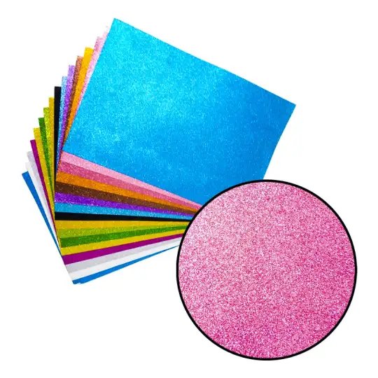 GOMA EVA GLITTER REXON 40X60 ROSA FUERTE X1