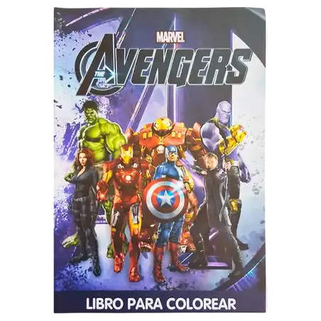 LIBRO GDE PARA COLOREAR AVENGERS CBA