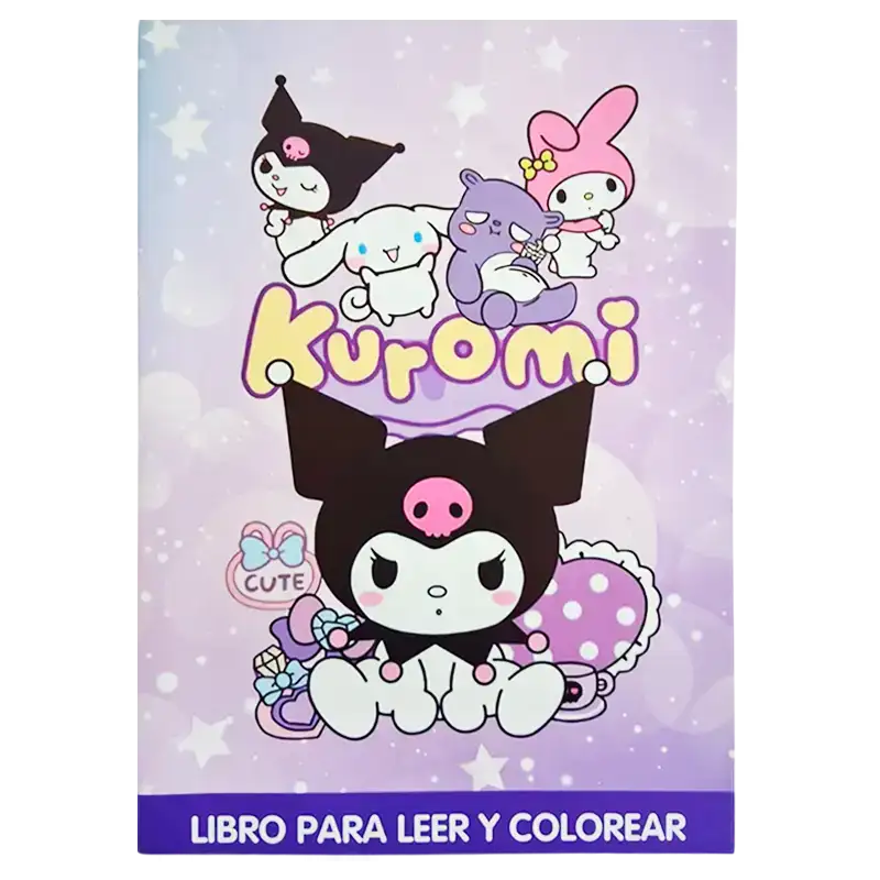 LIBRO GDE PARA COLOREAR KUROMI CBA