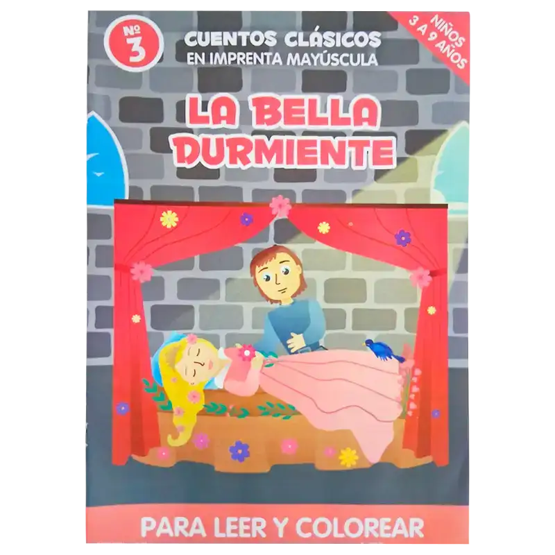 CUENTO GDE PARA COLOREAR LA BELLA DURMIENTE CBA