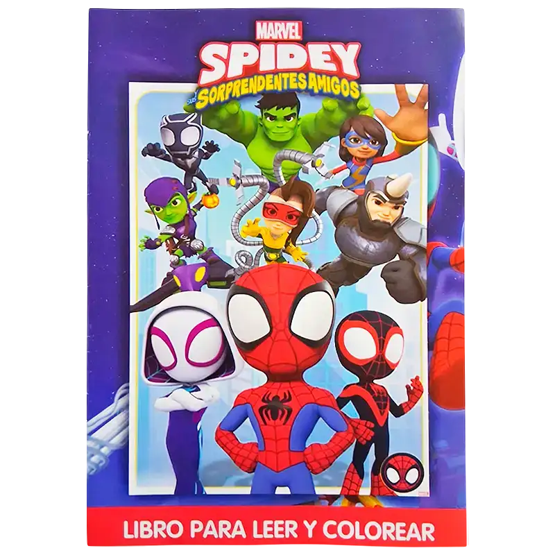 LIBRO A5 PARA COLOREAR SPIDEY AMIGOS CBA