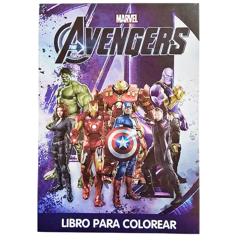 LIBRO A5 PARA COLOREAR AVENGERS CBA