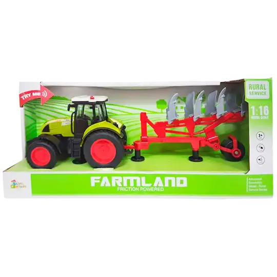 TRACTOR C/ARADO, SONIDO Y LUZ ESC 1:16